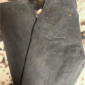 Dark Gray Denim wranglers